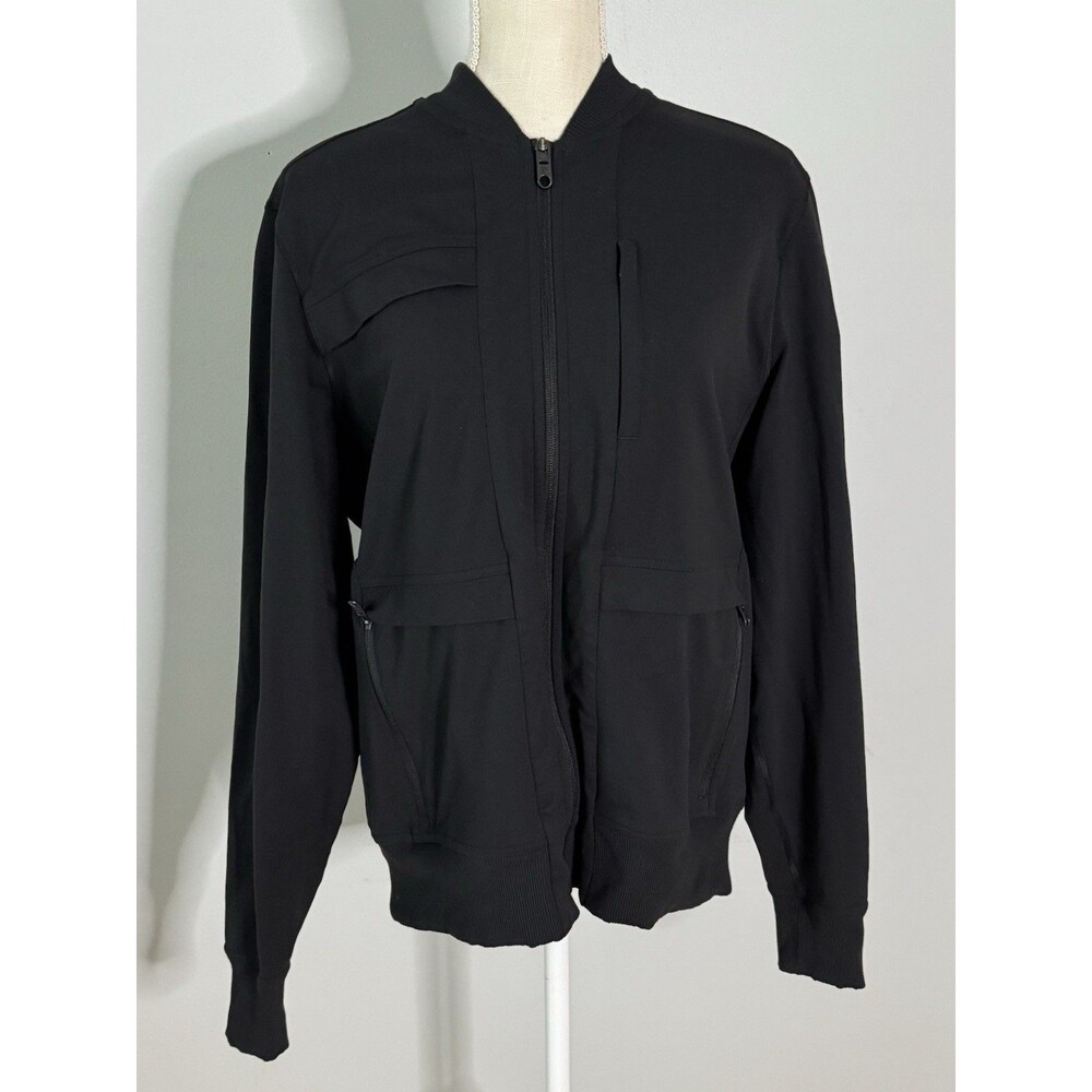 Public Rec Crosstown Bomber Jacket in Black Size Medium Athletic Sports Casual